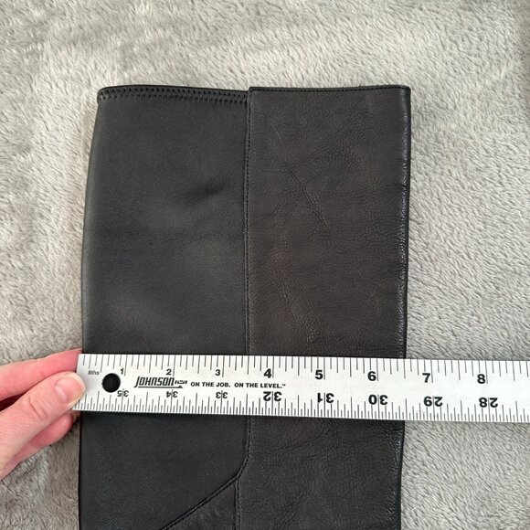 Eileen Fisher Black Vachetta Leather Ivy Knee High Boots Women's 8 - Picture 9 of 9